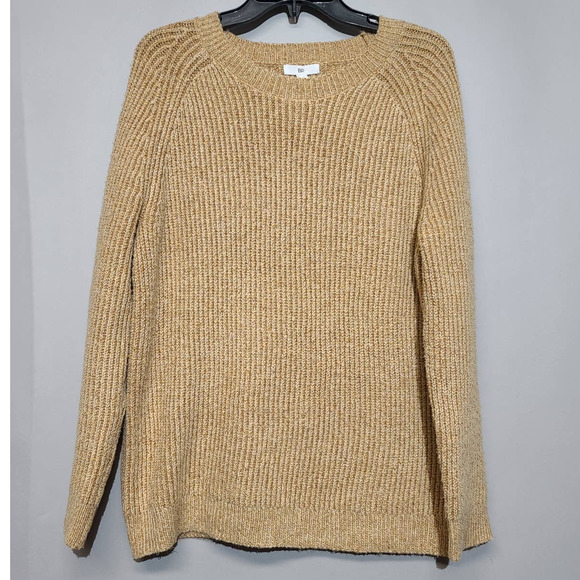 bp Sweaters - Nordstrom BP Tan Boulder Ribbed Crew Neck Pullover Sweater NWT XXS